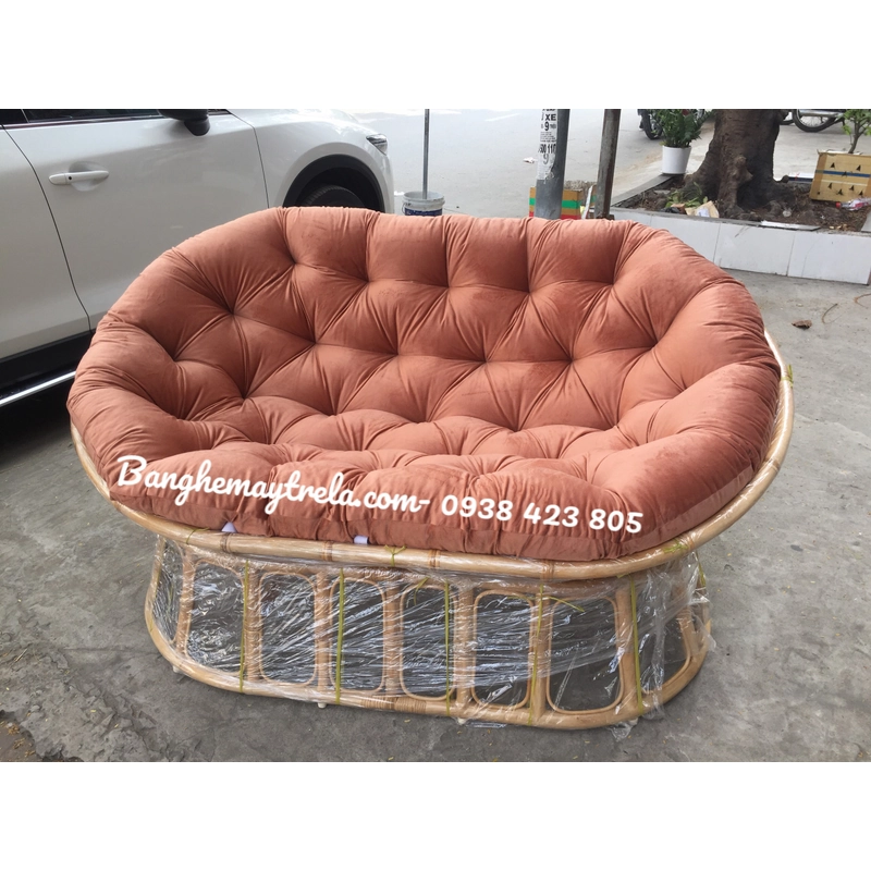 Ghế mây papasan đôi nằm thư giãn 521542