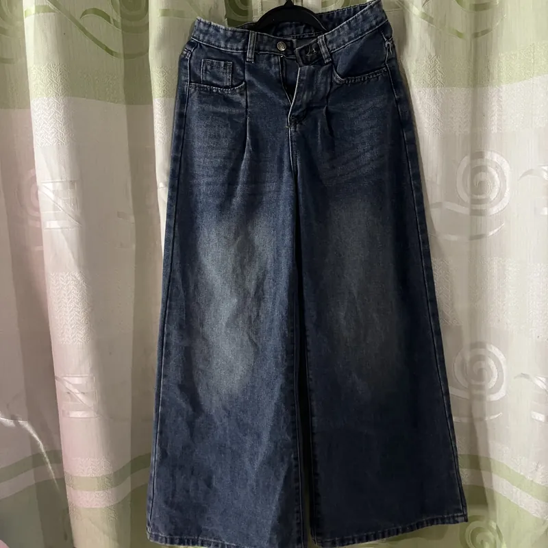 Quần jean nữ ống suông loe  596725