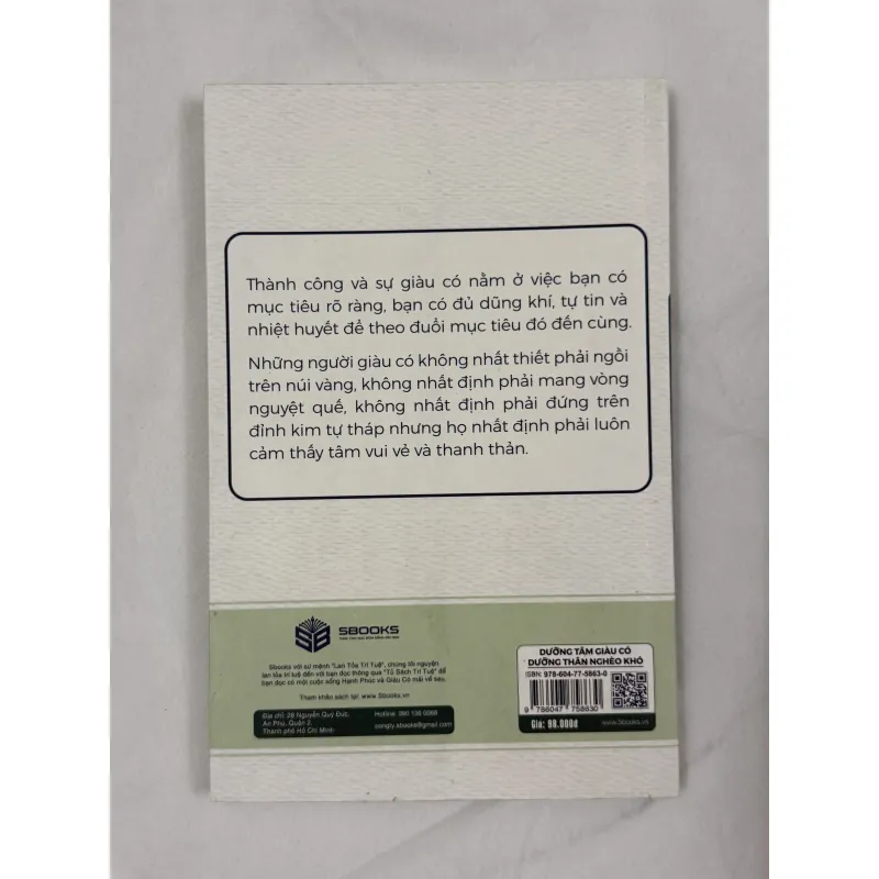 Dưỡng Tâm Giàu Có - Dưỡng Thân Nghèo Khó 799895