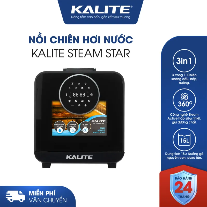 💎 KALITE STEAM STAR 15L – Nồi chiên hơi nước đa năng chính hãng, bền đẹp 705912