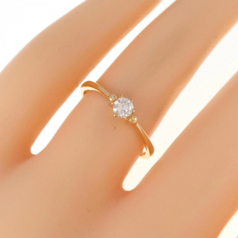 Nhẫn kim cương K18YG 0.18CT 673436