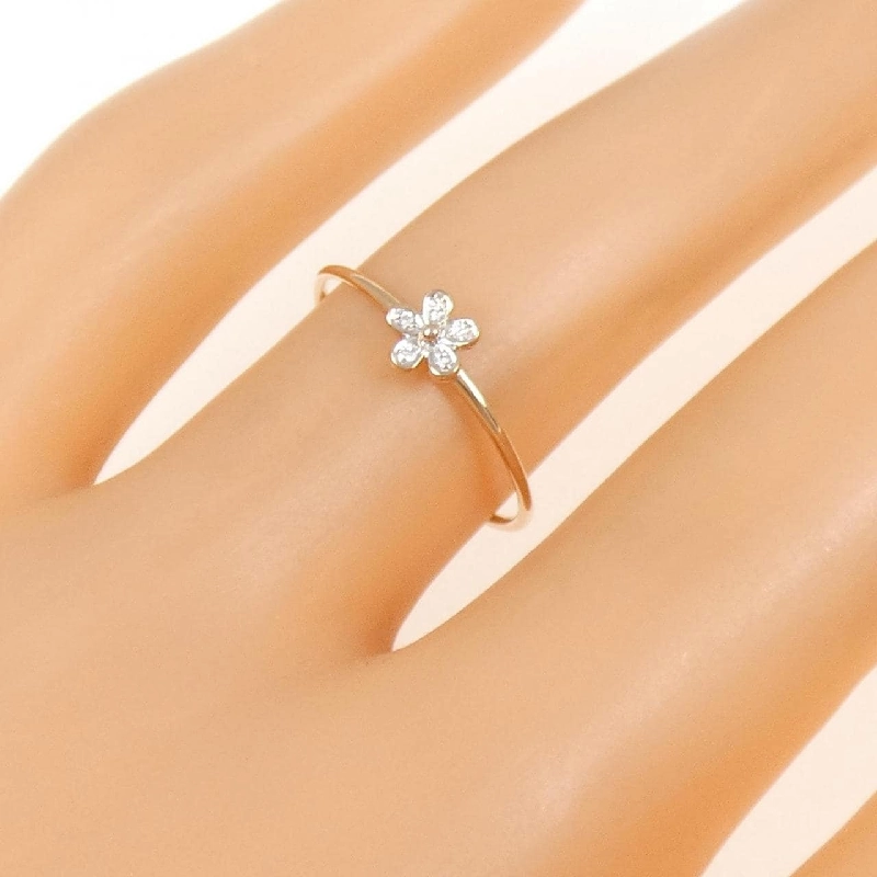 Nhẫn kim cương hoa 750PG/750WG 0.01CT 669588