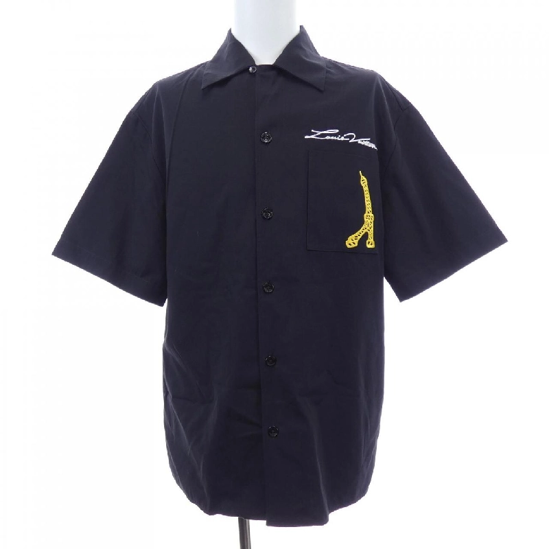 Áo sơ mi cotton ngắn tay mở cổ LOUIS VUITTON HQS95WIKE - Hàng hiệu Authentic 898489