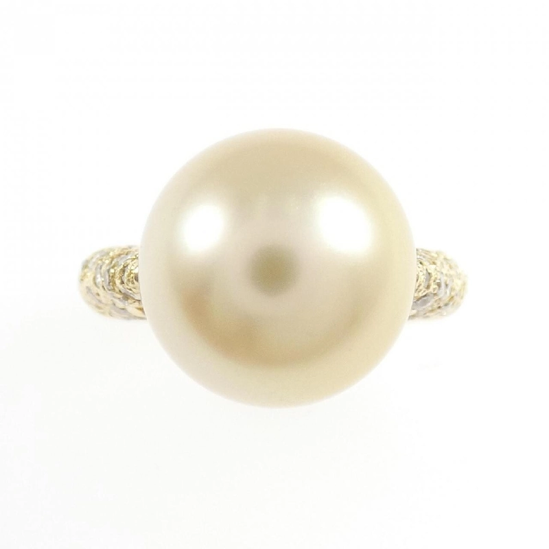 Nhẫn ngọc trai trắng K18YG 12.4mm - Hàng hiệu Chính hãng 850925