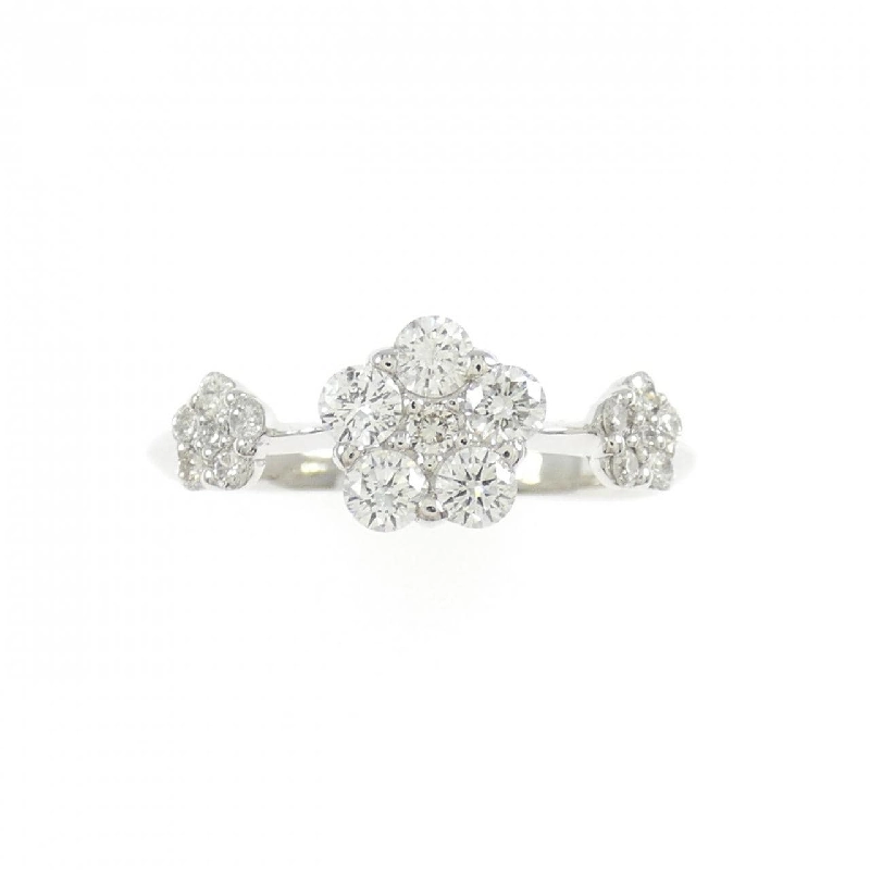 Nhẫn kim cương hoa K18WG 0.43CT 667222