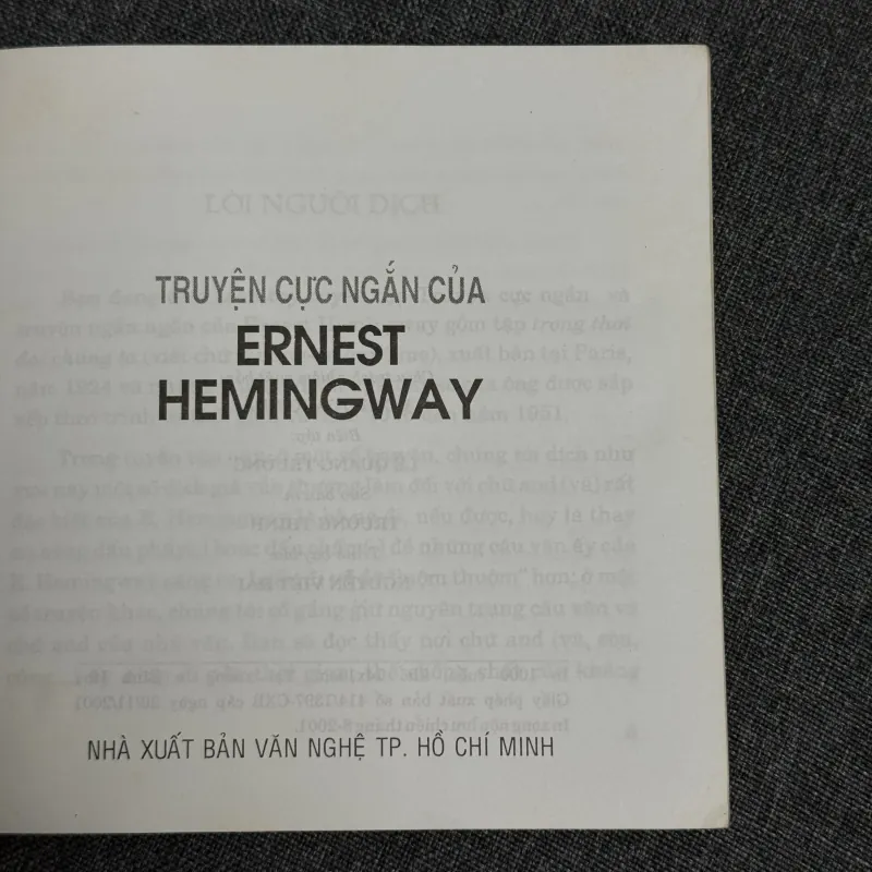 Truyện cực ngắn của Ernest Hemingway 998011