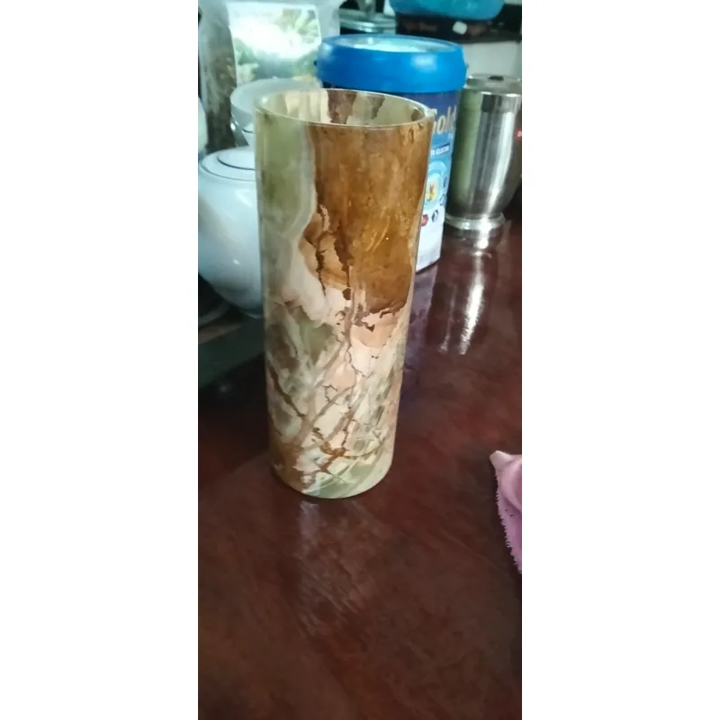 Bình hoa đá Pakistan vân đẹp, bóng sang trọng 693050