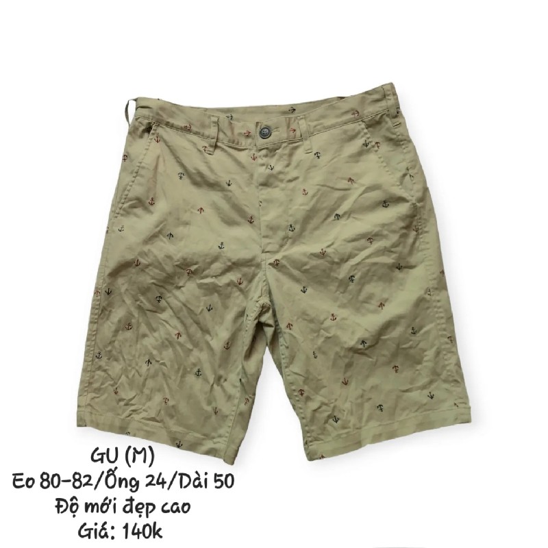 Quần short kaki GU size 30-31, độ mới đẹp cao, giá chỉ 140k  9724