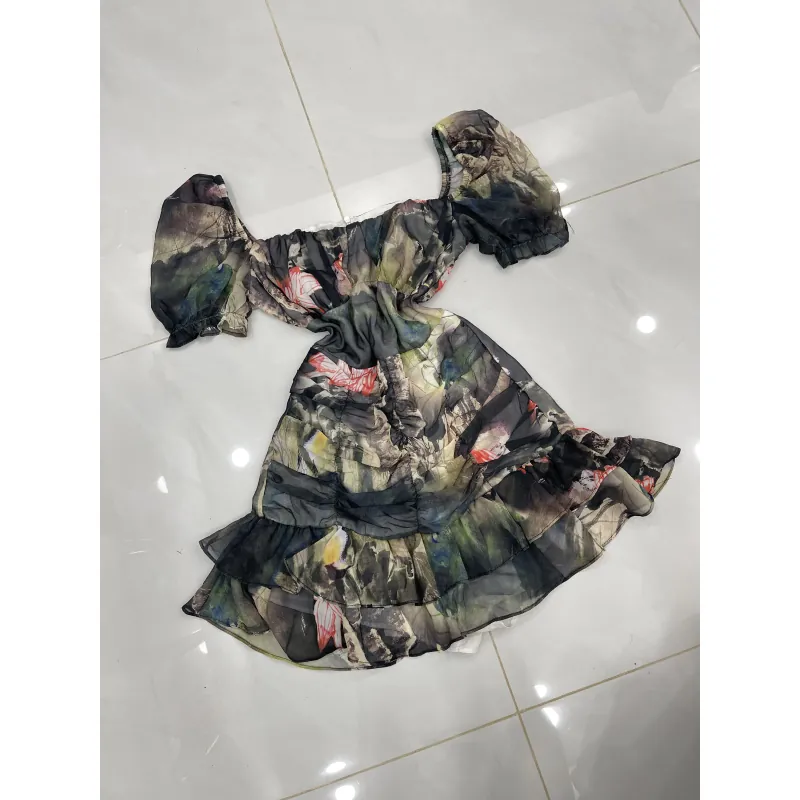 Đầm nhún ôm body, vải voan mát 975300