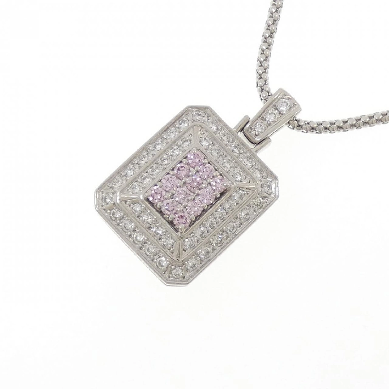 Dây chuyền kim cương hồng PT900/PT850 0.32CT - Hàng hiệu Authentic 858055