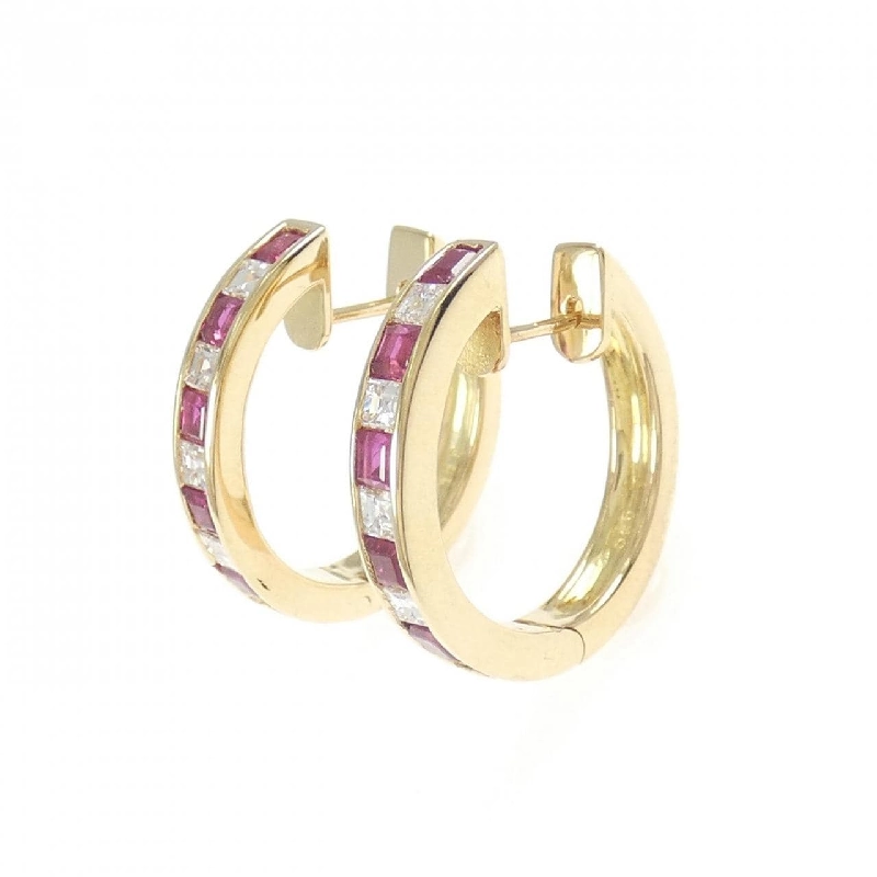 K18YG Bông tai Ruby 1.18CT - Hàng hiệu Chính hãng 866970