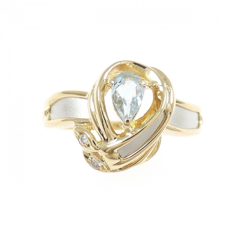 Nhẫn Aquamarine K18YG/PT900 0.21CT - Hàng hiệu Chính hãng 849213