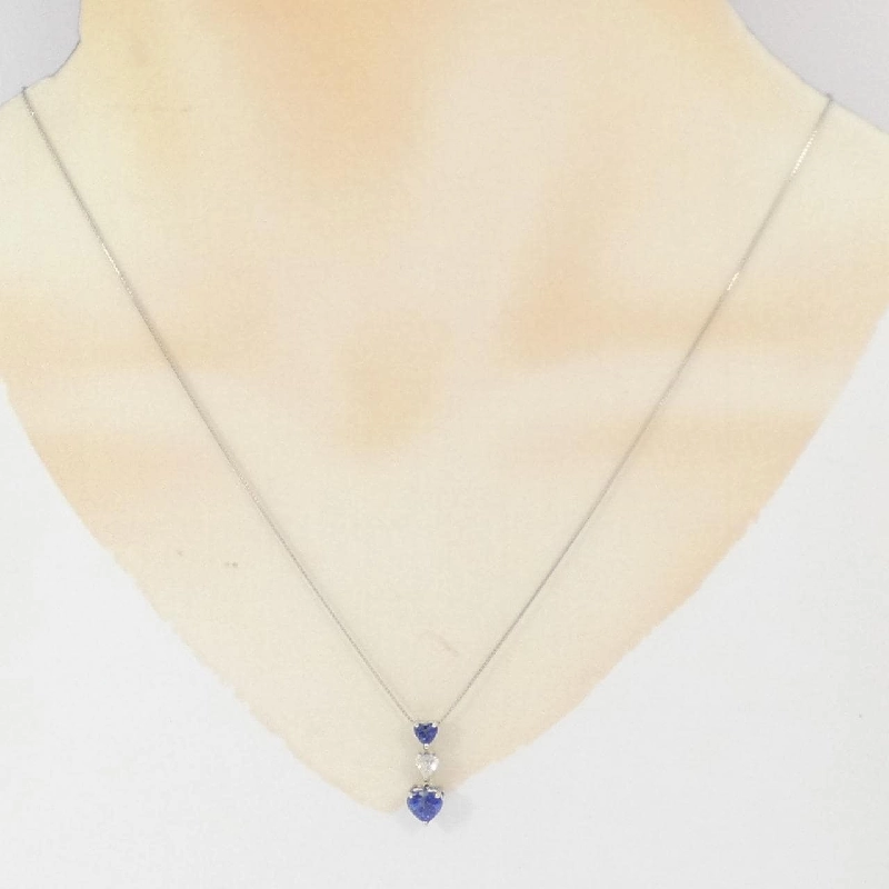 Dây chuyền sapphire hình trái tim PT900/PT850 1.17CT - Hàng hiệu chính hãng 858986