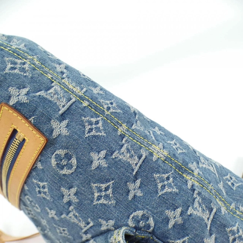 【Vintage】Túi xách vai Louis Vuitton Monogram Denim Baggy GM M95048+J54316 608478
