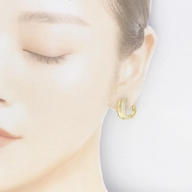 K18YG Bông tai/Khuyên tai kim cương 0.90CT - Hàng hiệu Chính hãng 870919