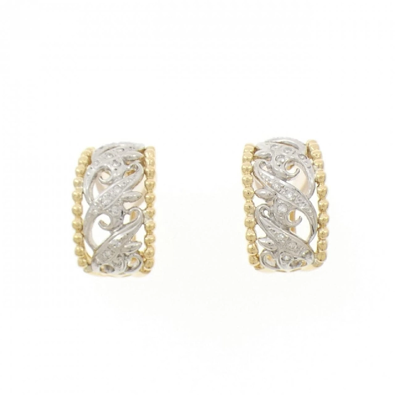 K18YG/PT900 Bông tai kim cương/Khuyên tai 0.20CT - Hàng hiệu Chính hãng 865451