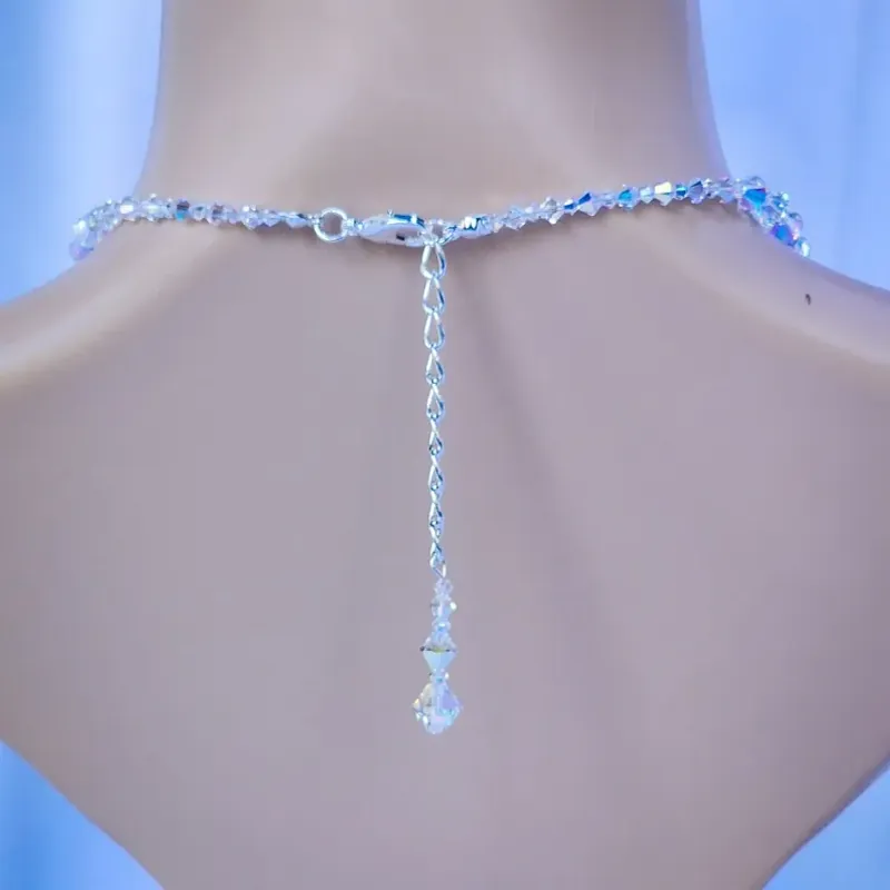 Vòng cổ pha lê thủy tinh lắp lánh siêu sang  784104