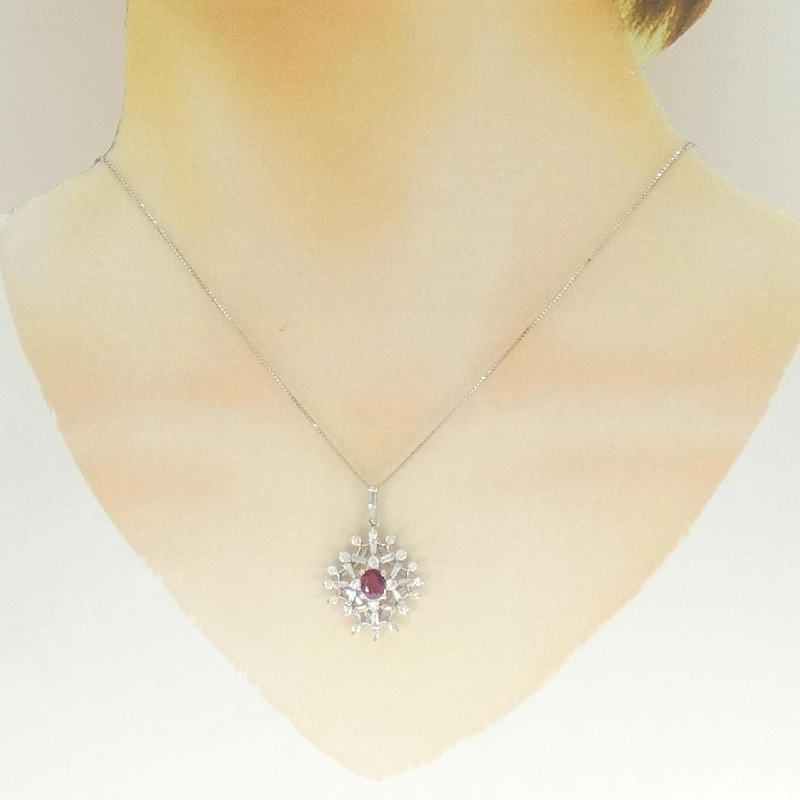Dây chuyền ruby PT900/PT850 0.697CT - Hàng hiệu Chính hãng 856882