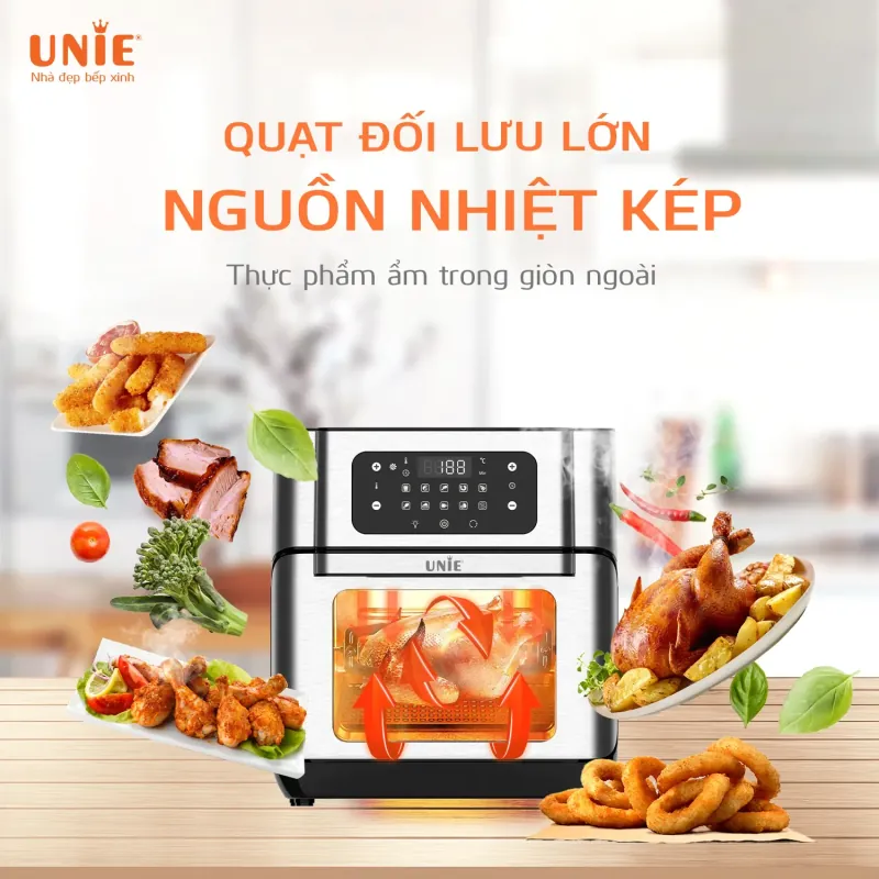Nồi Chiên Không Dầu UNIE UE-1000 – Giòn Rụm Không Cần Dầu Mỡ 733214