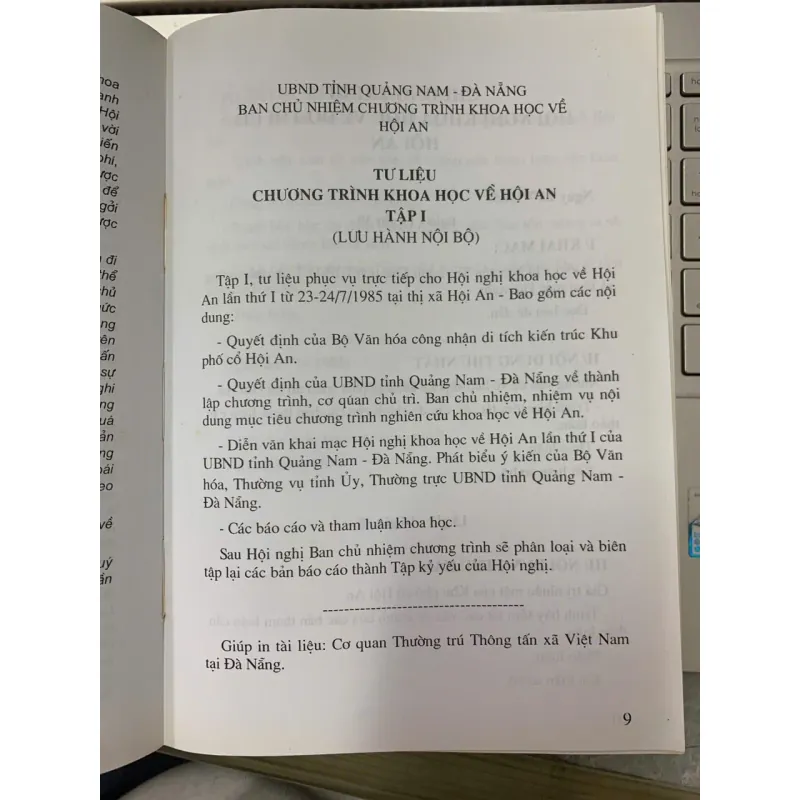 KỶ YẾU HỘI NGHỊ KHOA HỌC VỀ KHU PHỐ CỔ HỘI AN 23-24/7/1985 562126