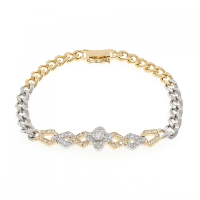 K18YG/K18WG Vòng tay kim cương hoa 0.90CT - Hàng hiệu Authentic 878093