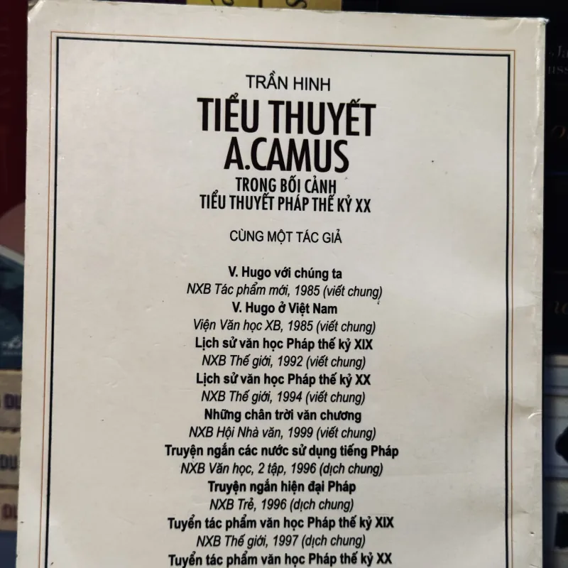 Tiểu thuyết Camus - Trần Hinh 751002
