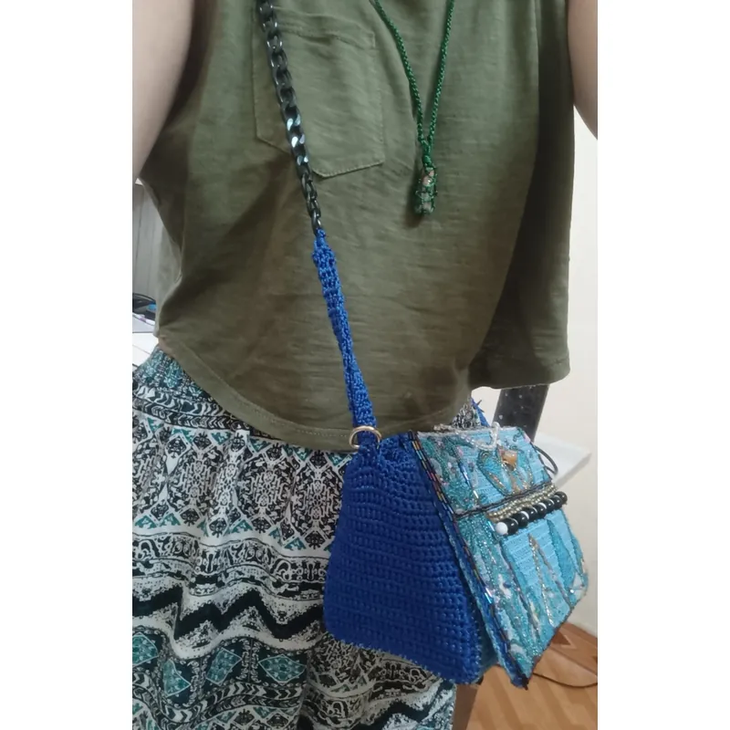 Túi xách handmade cườm hoa 547279