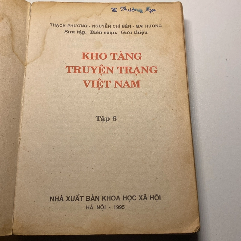 KHO TÀNG TRUYỆN TRẠNG VIỆT NAM, TẬP 6 (XB 1995) 531116