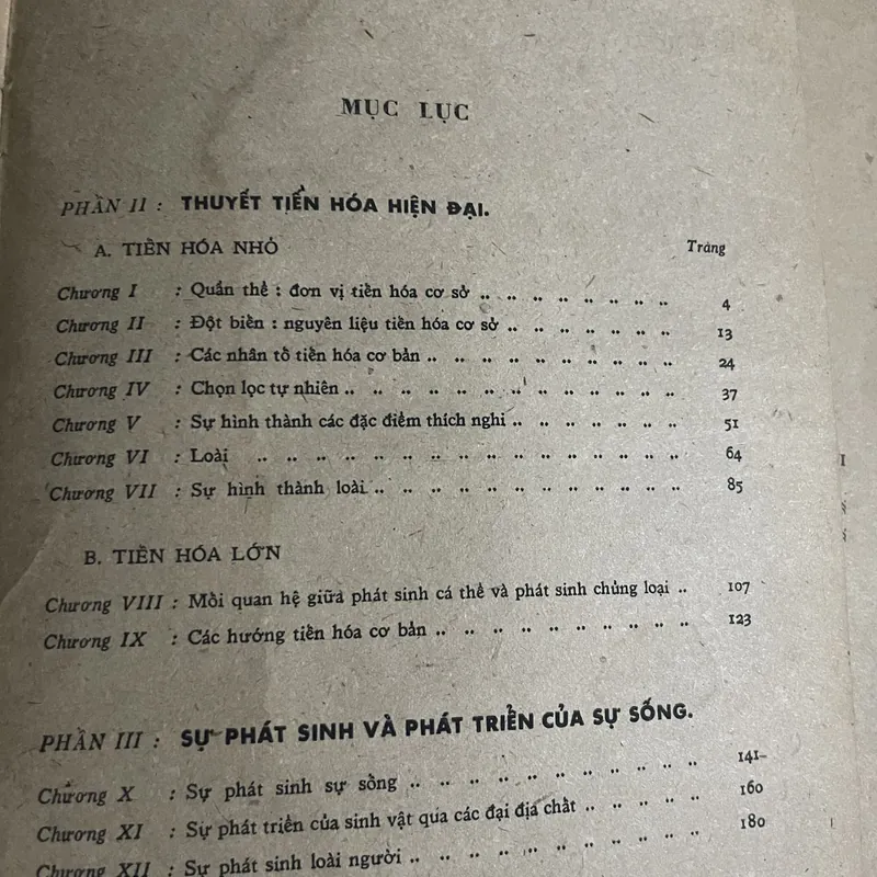 Học thuyết tiến hóa - 2 tập- cuốn 1 mất bìa  714914