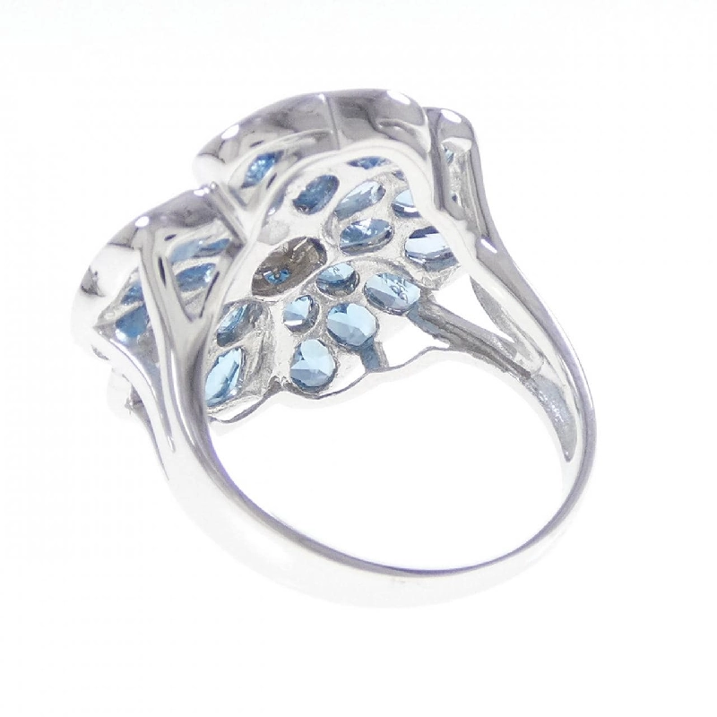 Nhẫn Blue Topaz Hoa K18WG - Hàng hiệu Chính hãng 853745