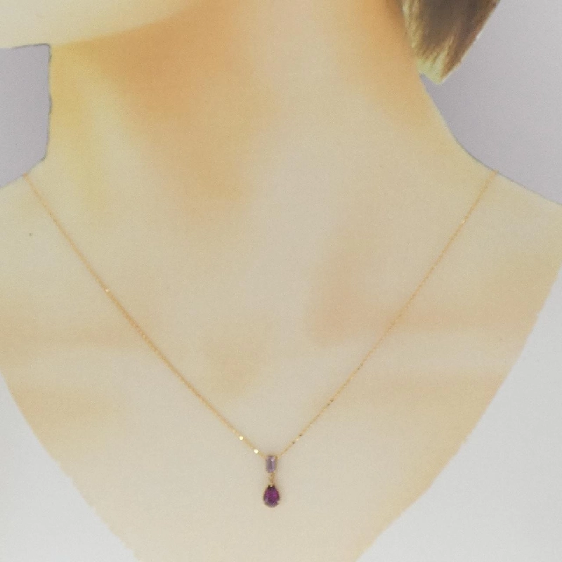 K18PG Mặt dây chuyền Amethyst - Hàng hiệu Chính hãng 859754