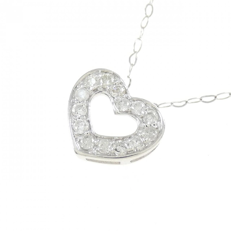 K18WG Dây chuyền kim cương hình trái tim 0.30CT - Hàng hiệu Chính hãng 861347