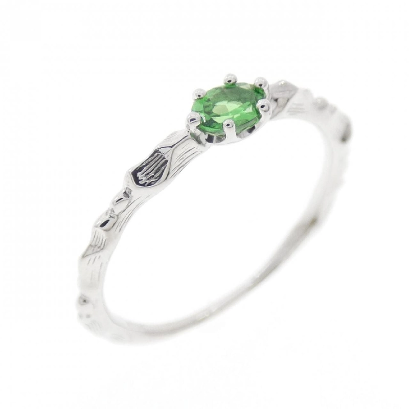 Nhẫn garnet xanh K18WG 670523