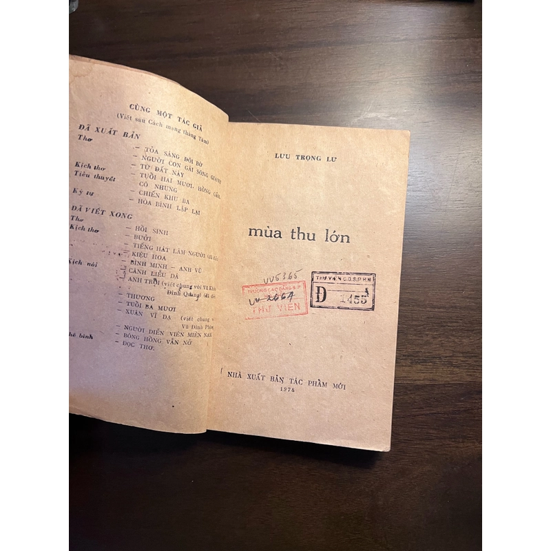 Mùa thu lớn - Lưu Trọng Lư (xb 1978) 532030