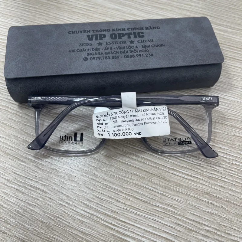 Gọng kính cận Unity Eyewear NEW 98% TẶNG KÈM Hộp + Khăn lau kính chuyên dụng  990278