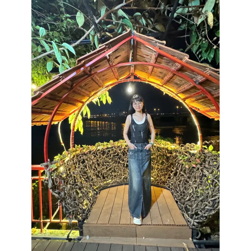 Chân váy jeans dài  1026159