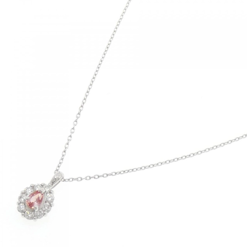K18WG Sapphire Padparadscha Necklace 0.144CT - Hàng hiệu Authentic 857590