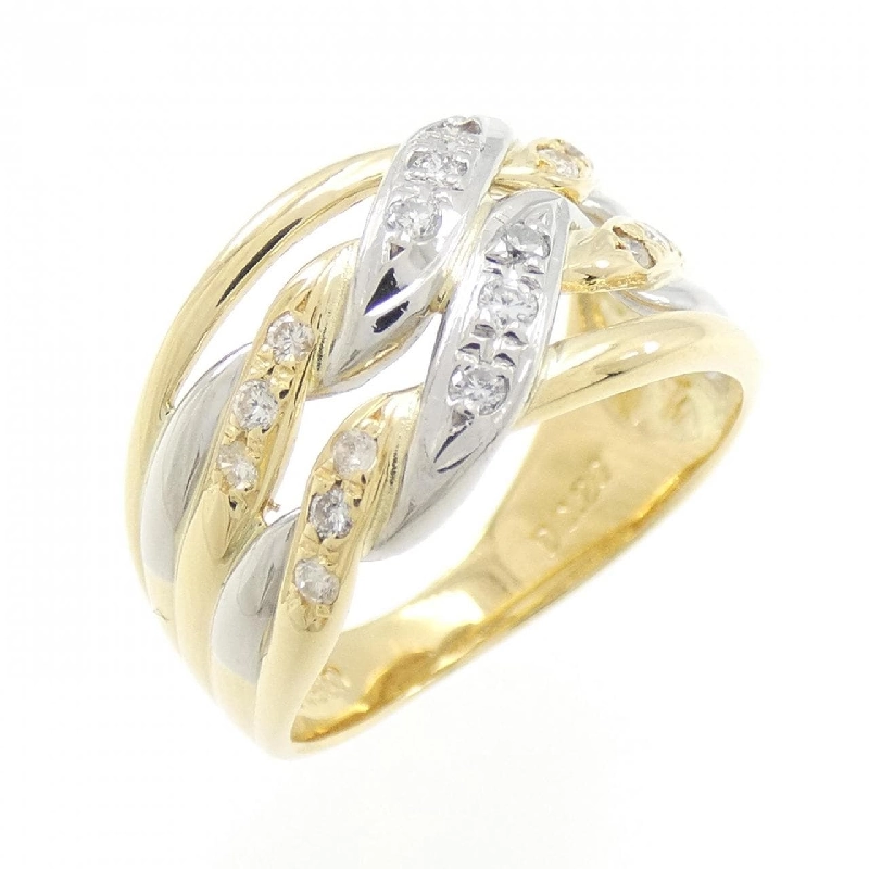 Nhẫn kim cương K18YG/PT 0.20CT - Hàng hiệu Authentic 860085