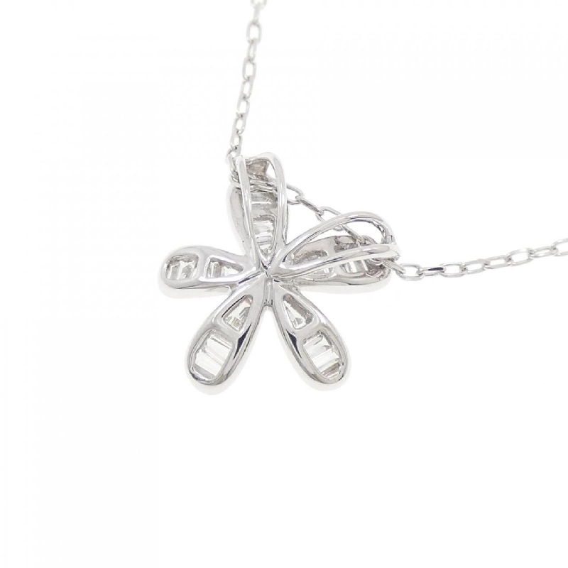 K18WG Hoa Đá Kim Cương Dây Chuyền 0.20CT - Hàng hiệu Chính hãng 860284