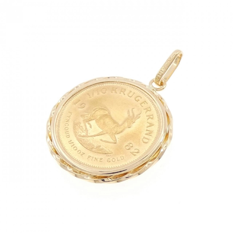 K18YG(枠) Đồng xu Mặt dây chuyền - Hàng hiệu Chính hãng 864458