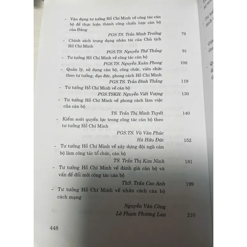 SÁCH TƯ TƯỞNG HỒ CHÍ MINH VỀ CÁN BỘ 700681