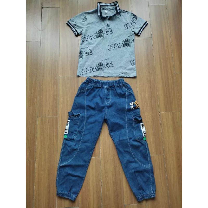 Set quần jeans áo thun cho bé tầm 30 ký 792993