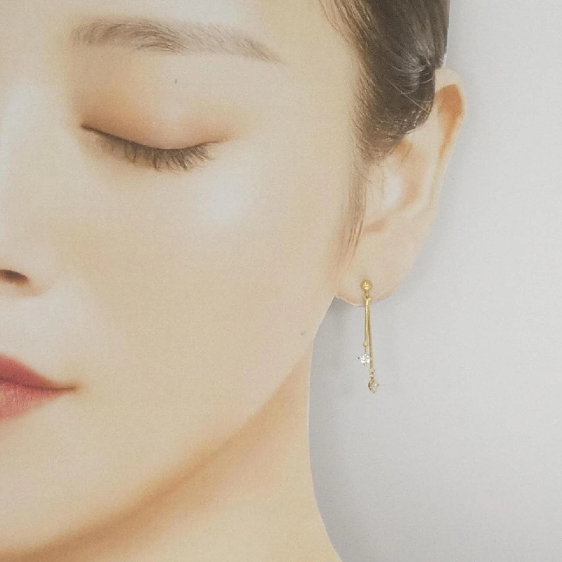 K18YG Bông tai kim cương 0.38CT - Hàng hiệu Chính hãng 866348