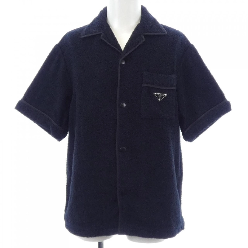 Áo bowling cotton terry logo tam giác PRADA SC559 S212 1ZR3 S/S - Hàng hiệu Chính hãng 890747