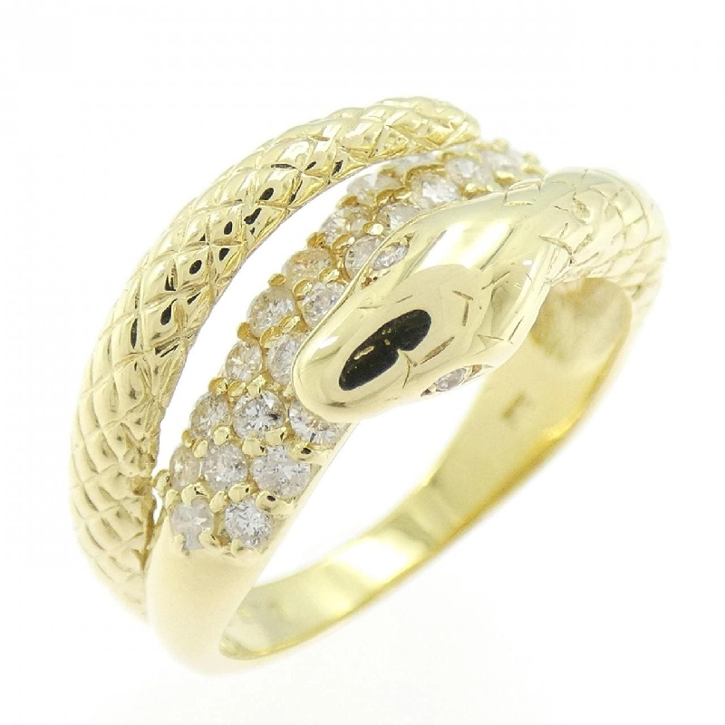 Nhẫn kim cương K18YG hình rắn 0.52CT 669478