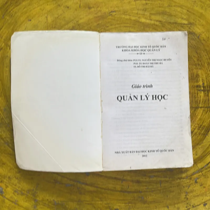 GIÁO TRÌNH QUẢN LÝ HỌC - nhóm tác giả  1032066