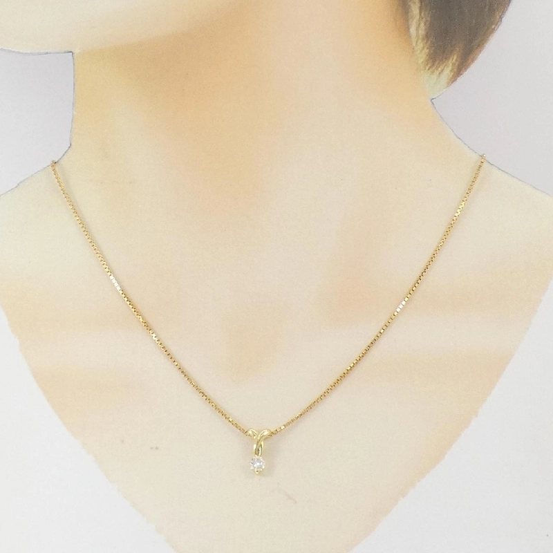 Dây chuyền kim cương K18YG 0.23CT - Hàng hiệu Chính hãng 862516