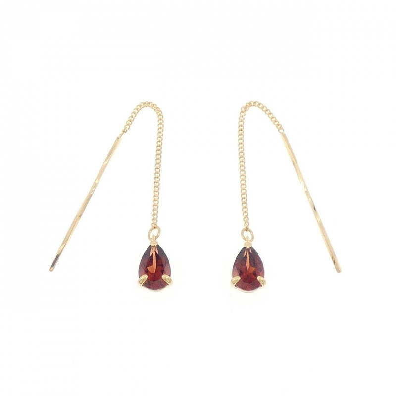 K18YG Garnet Bông tai - Hàng hiệu Chính hãng 876784
