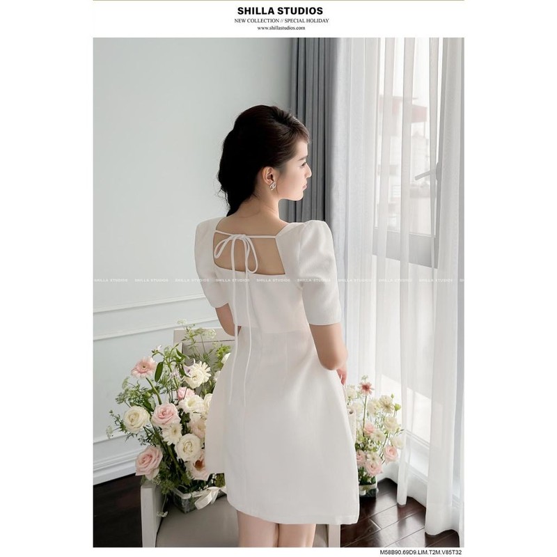 Đầm thiết kế cao cấp trắng sz M, mua nhưng chưa mặc 150495