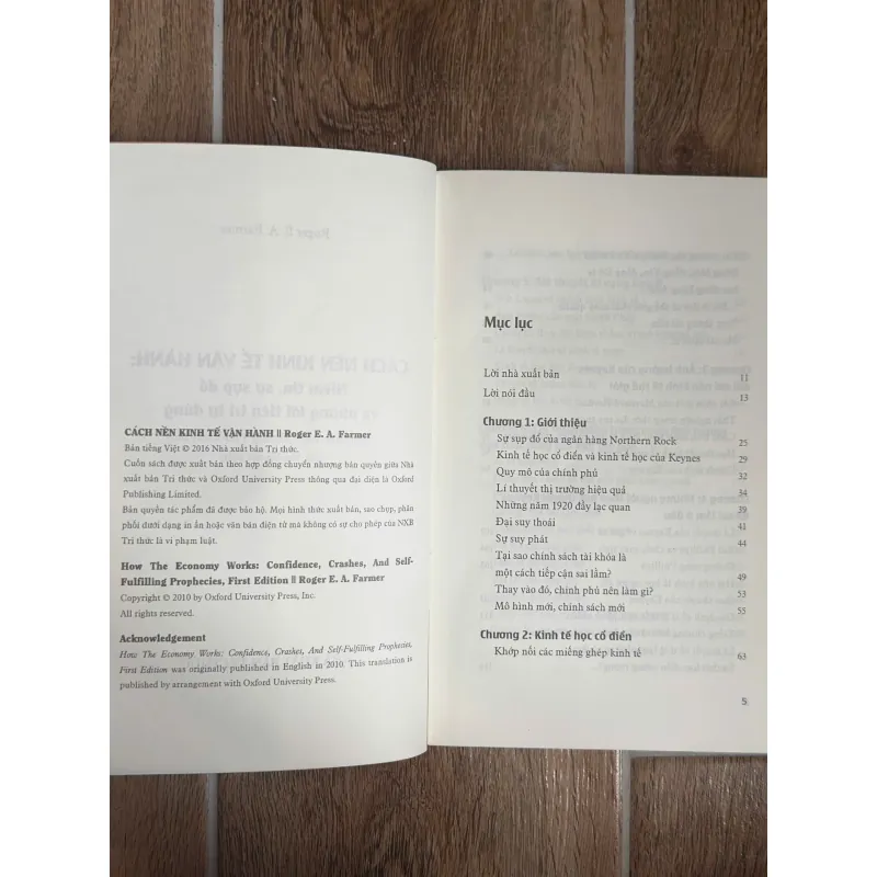 Cách Nền Kinh Tế Vận Hành - Roger E. A. Farmer (NXB Tri Thức) 737993
